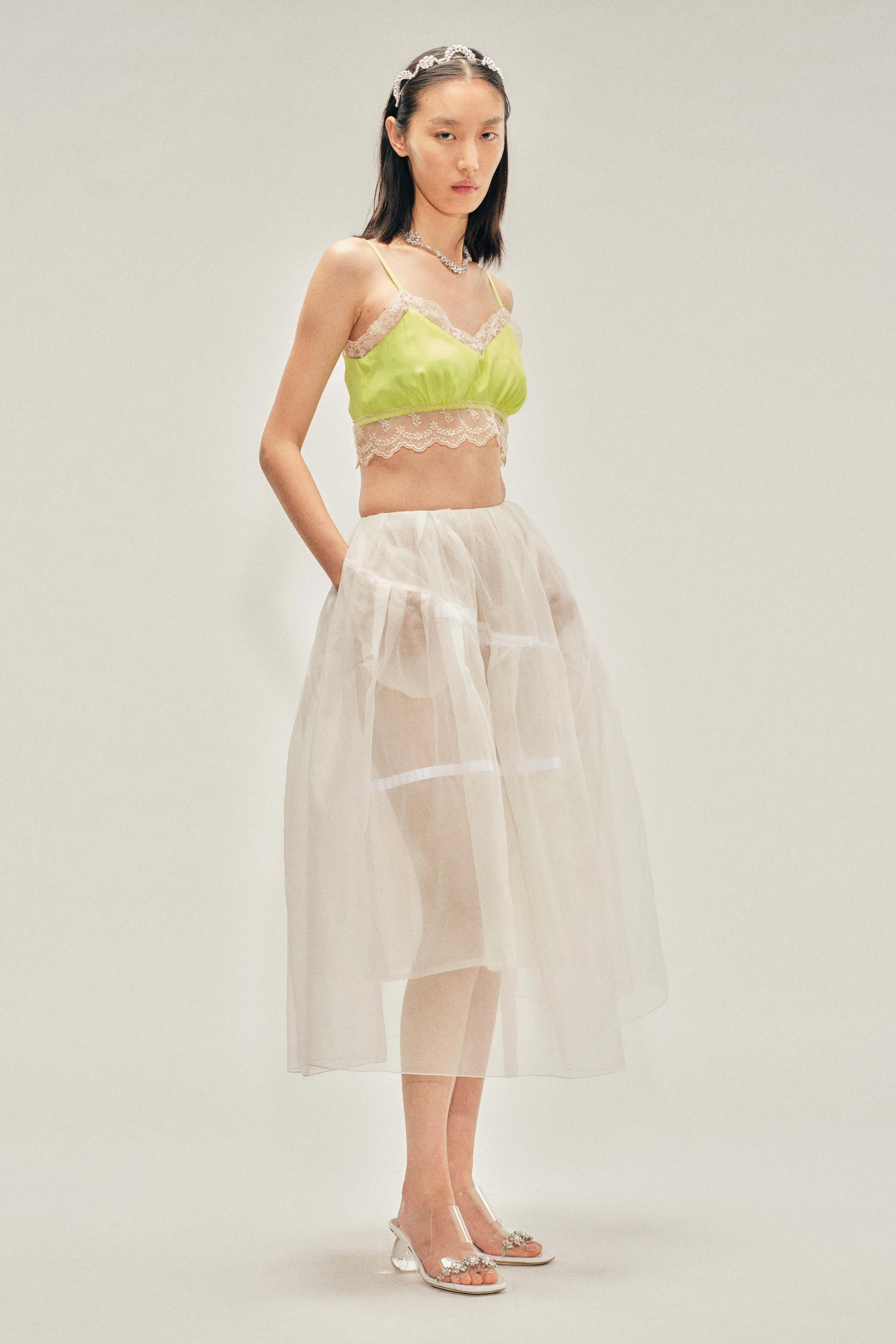 Lace Trim Negligee Bralette - Image 3