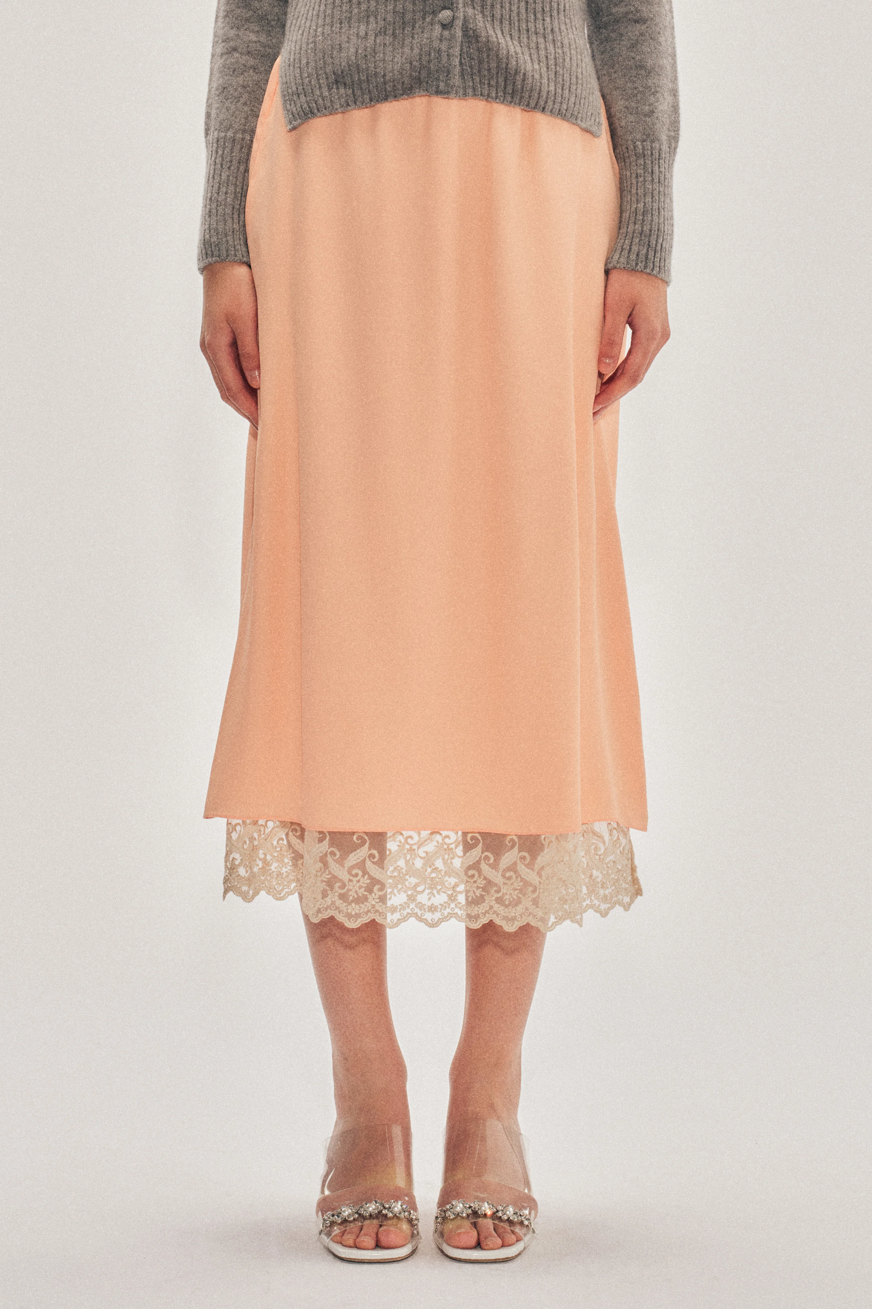 Lace Trim Negligee Skirt - Image 4