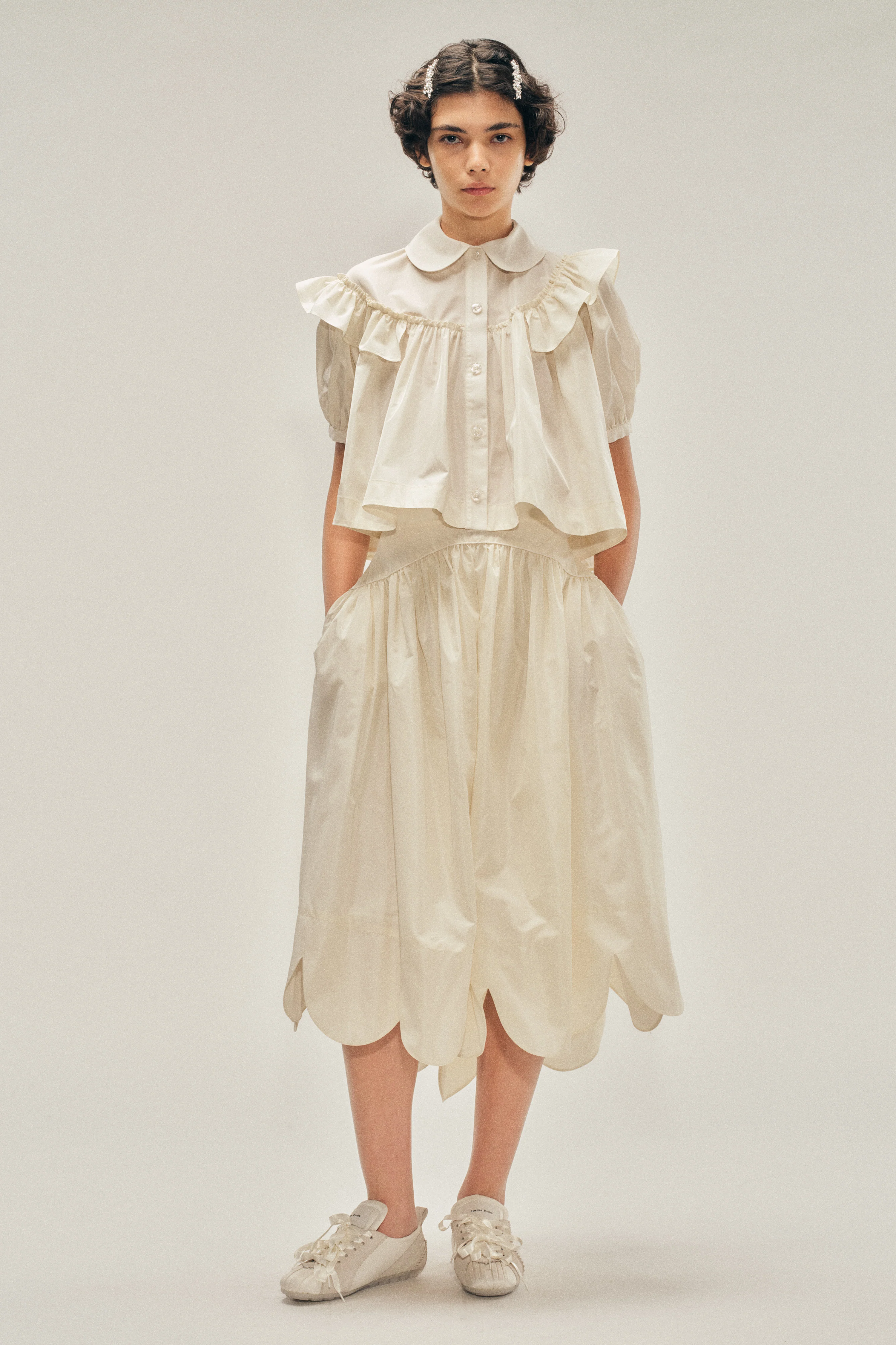 Petal Hem Basque Skirt - Image 4