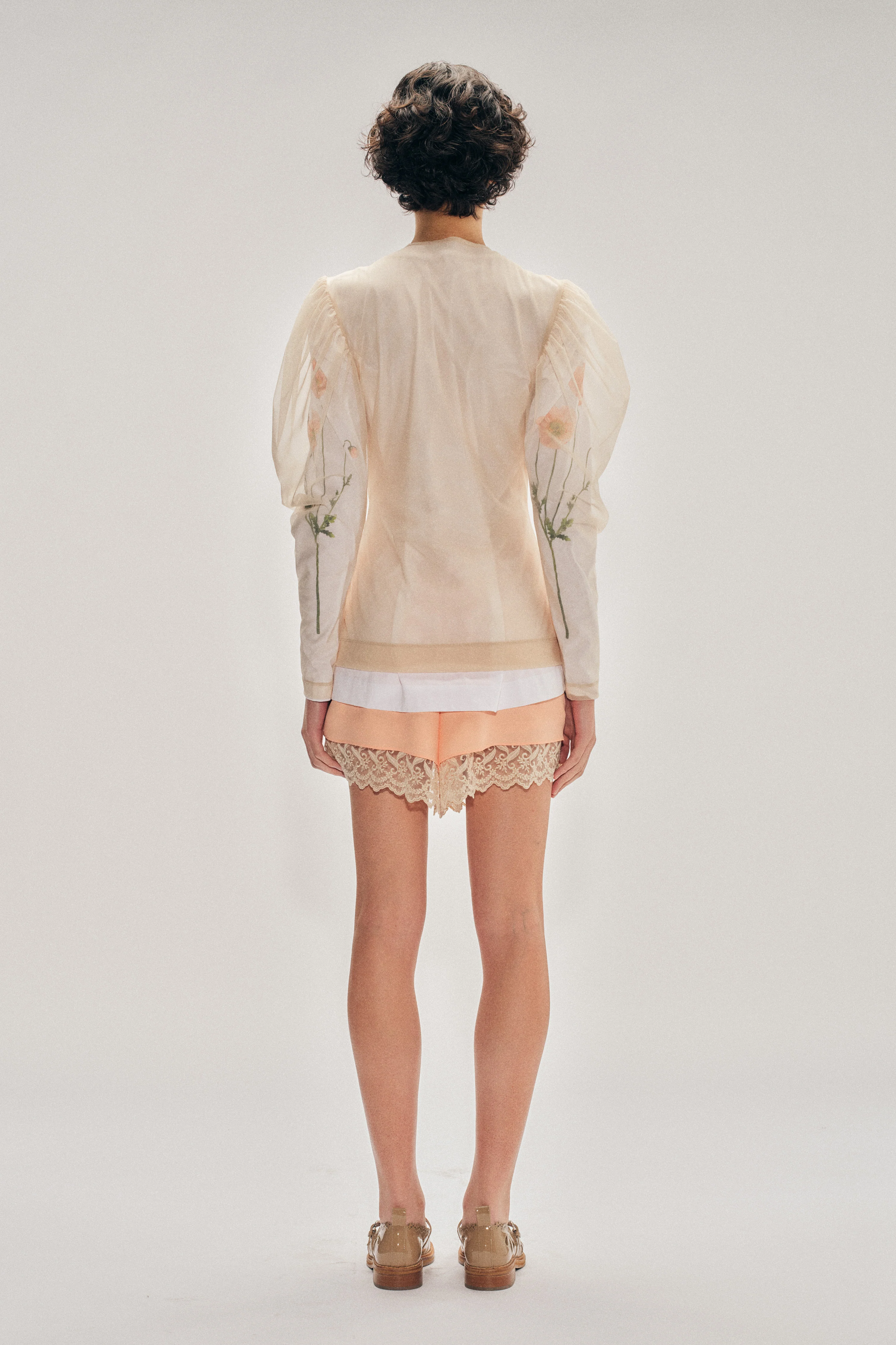 Lace Trim Negligee Shorts - Image 4