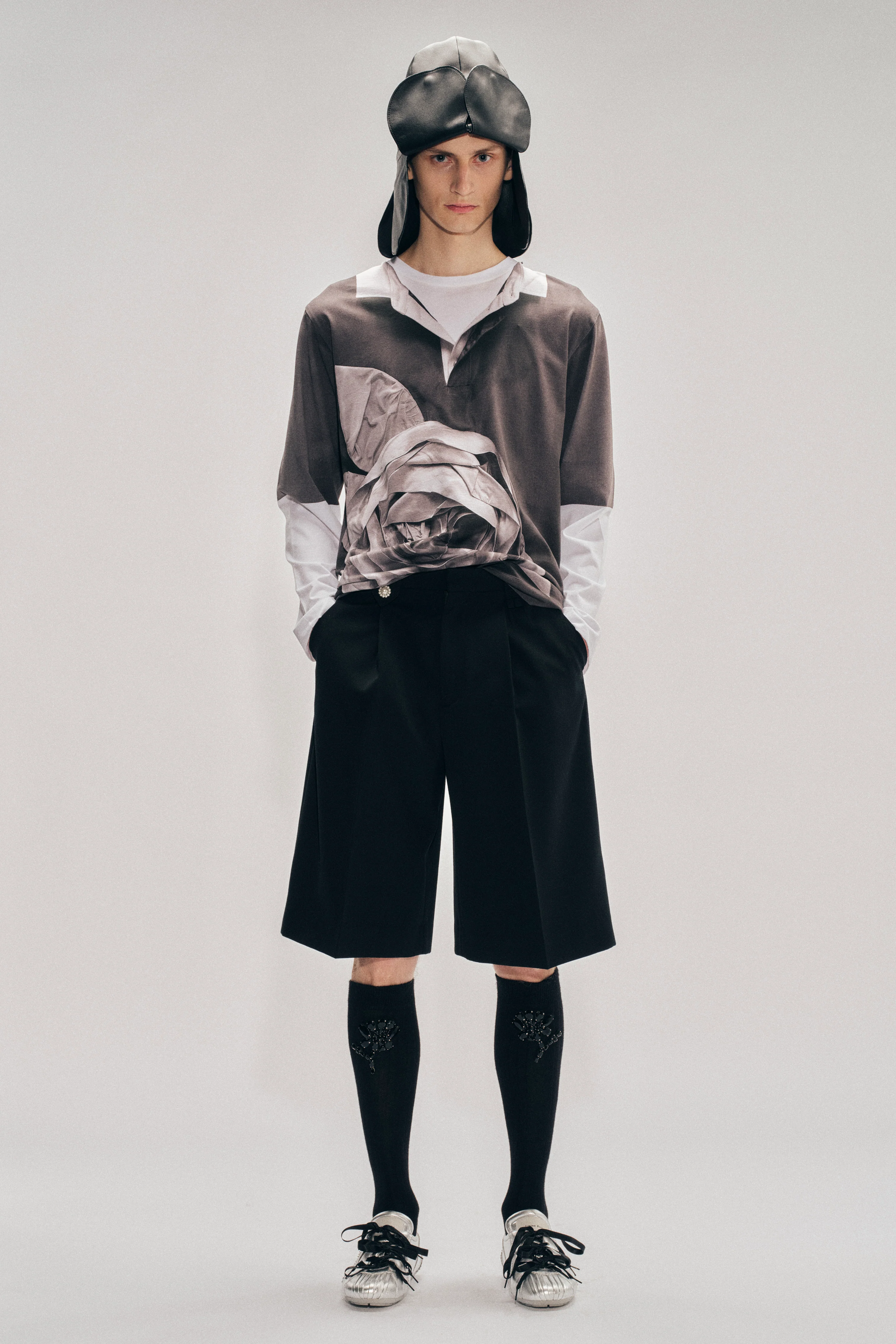 Rose Rugby Trompe L'Oeil Print Long Sleeve T-Shirt - Image 4