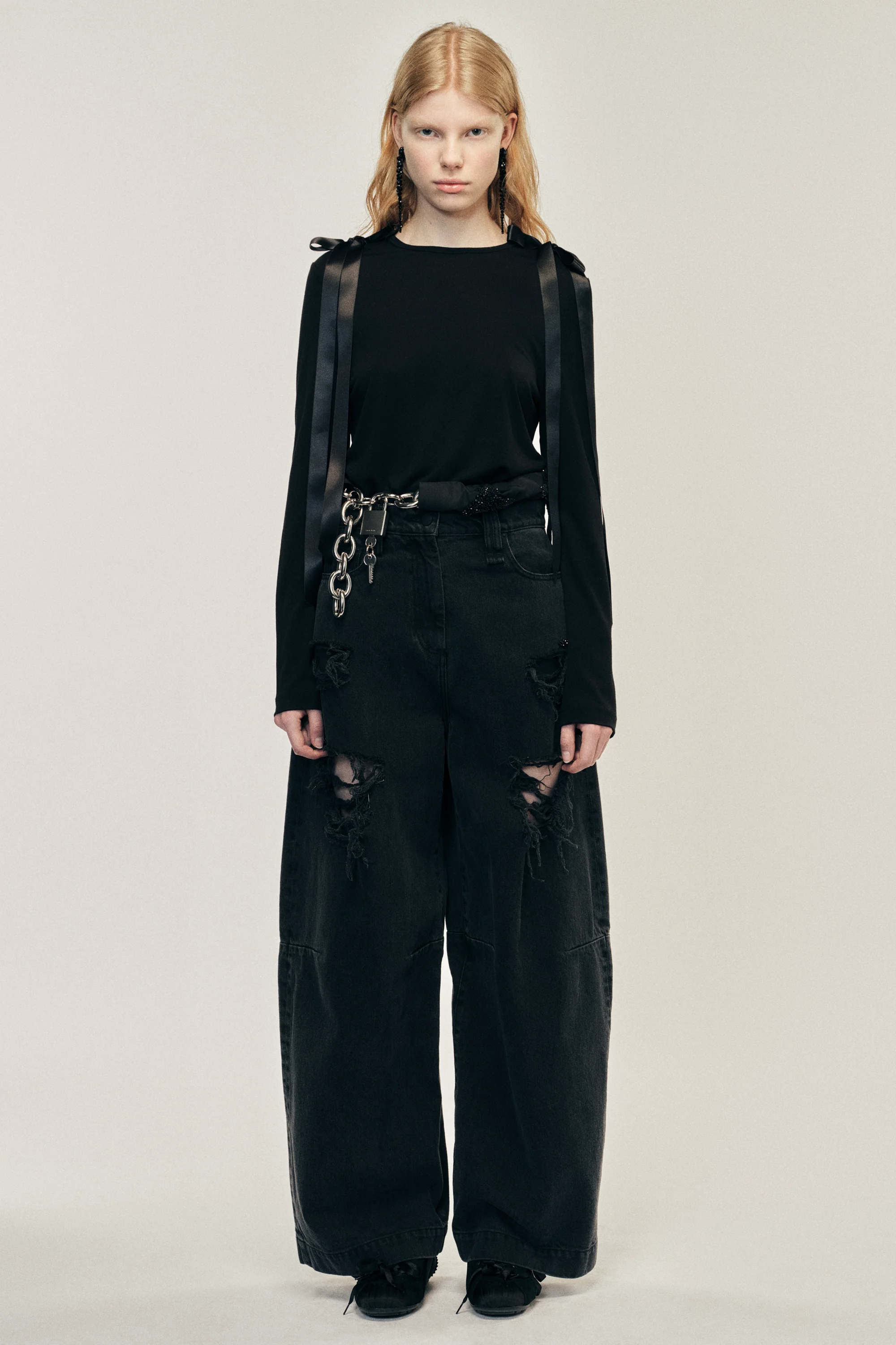 Bow Ribbon Tail Long Sleeve T-Shirt - Image 3