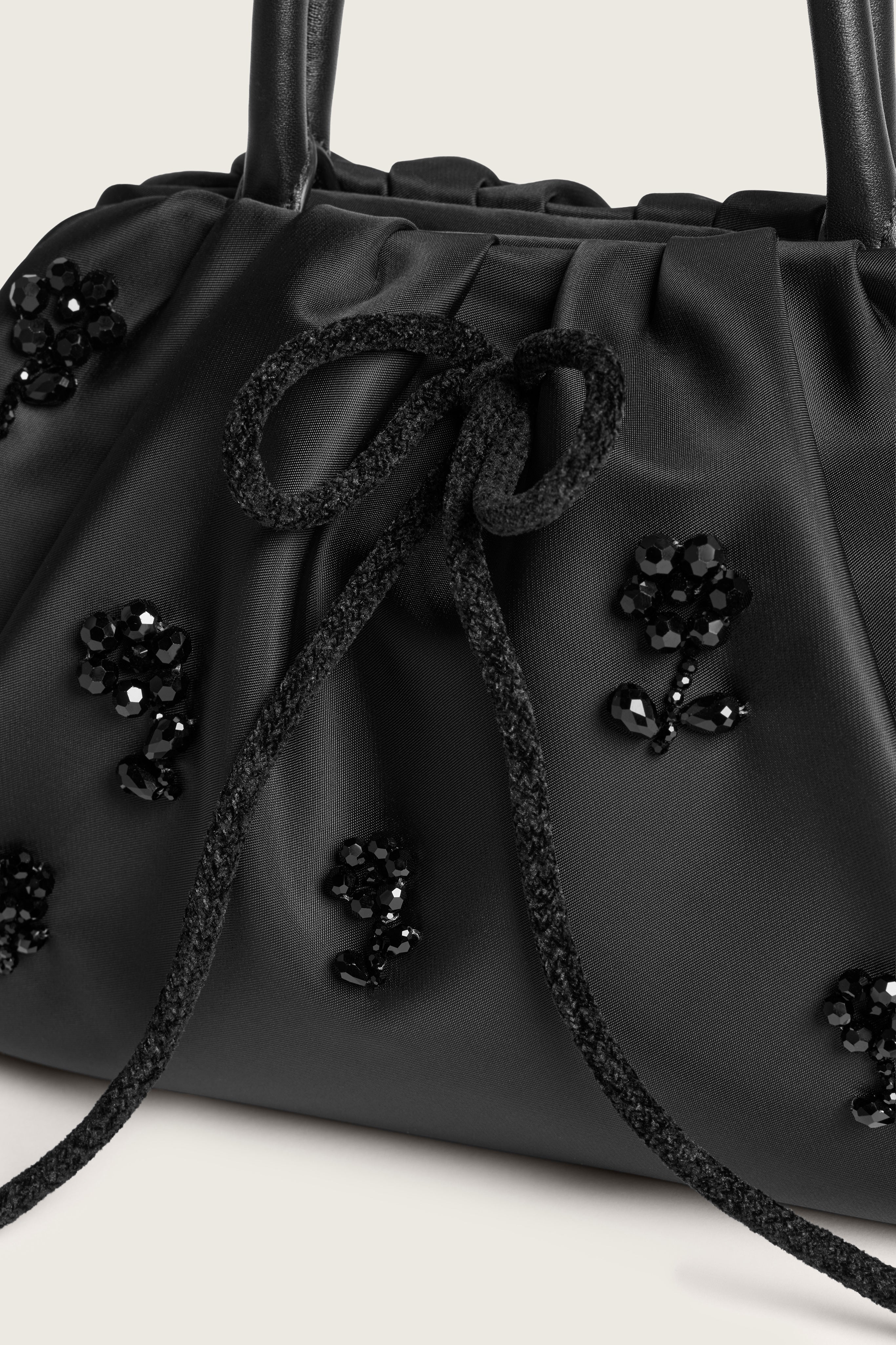 Embellished Gathered Top Handle Bag - Image 3