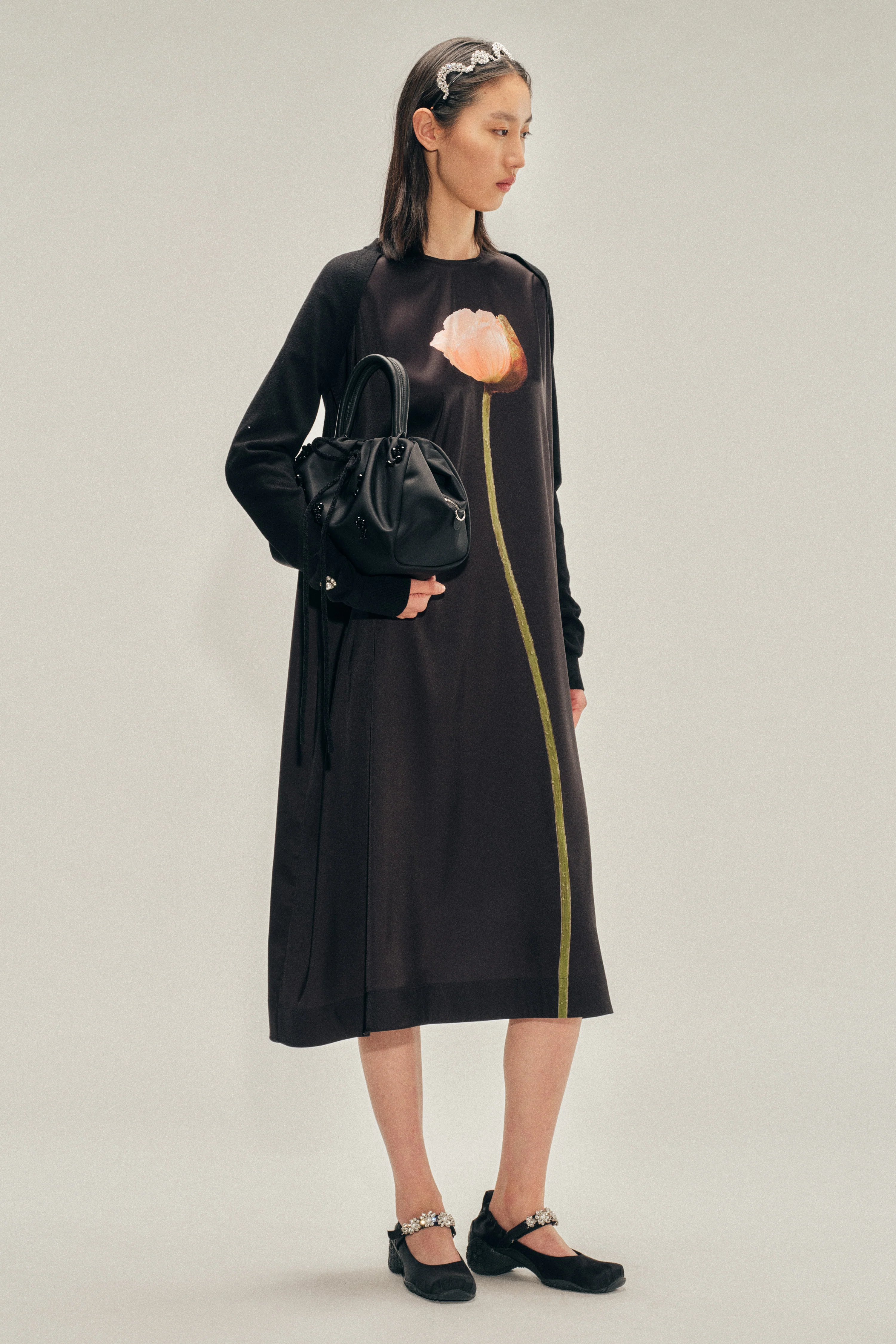 Embellished Gathered Top Handle Bag - Image 4