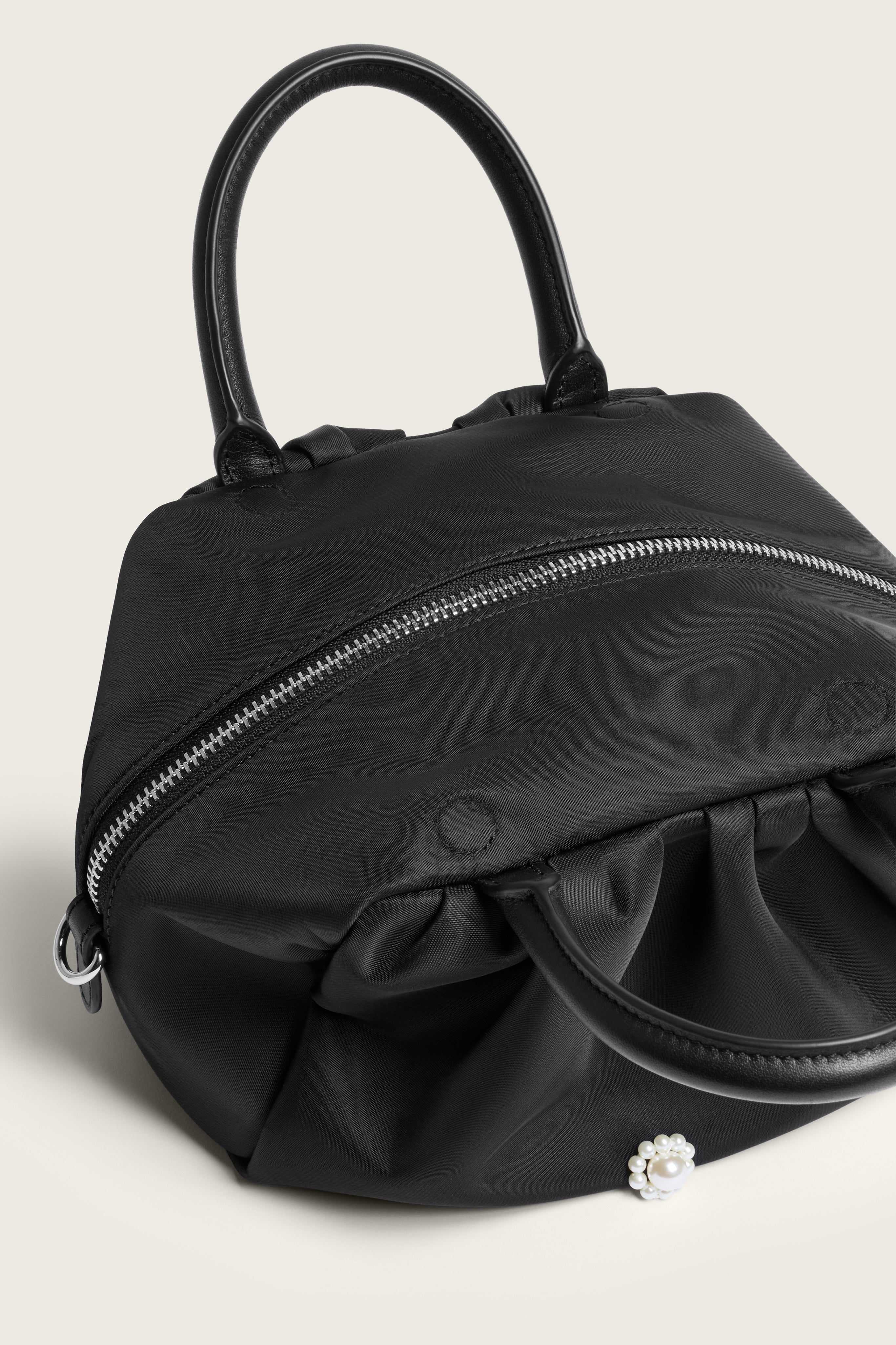 Embellished Mini Gathered Top Handle Bag - Image 3