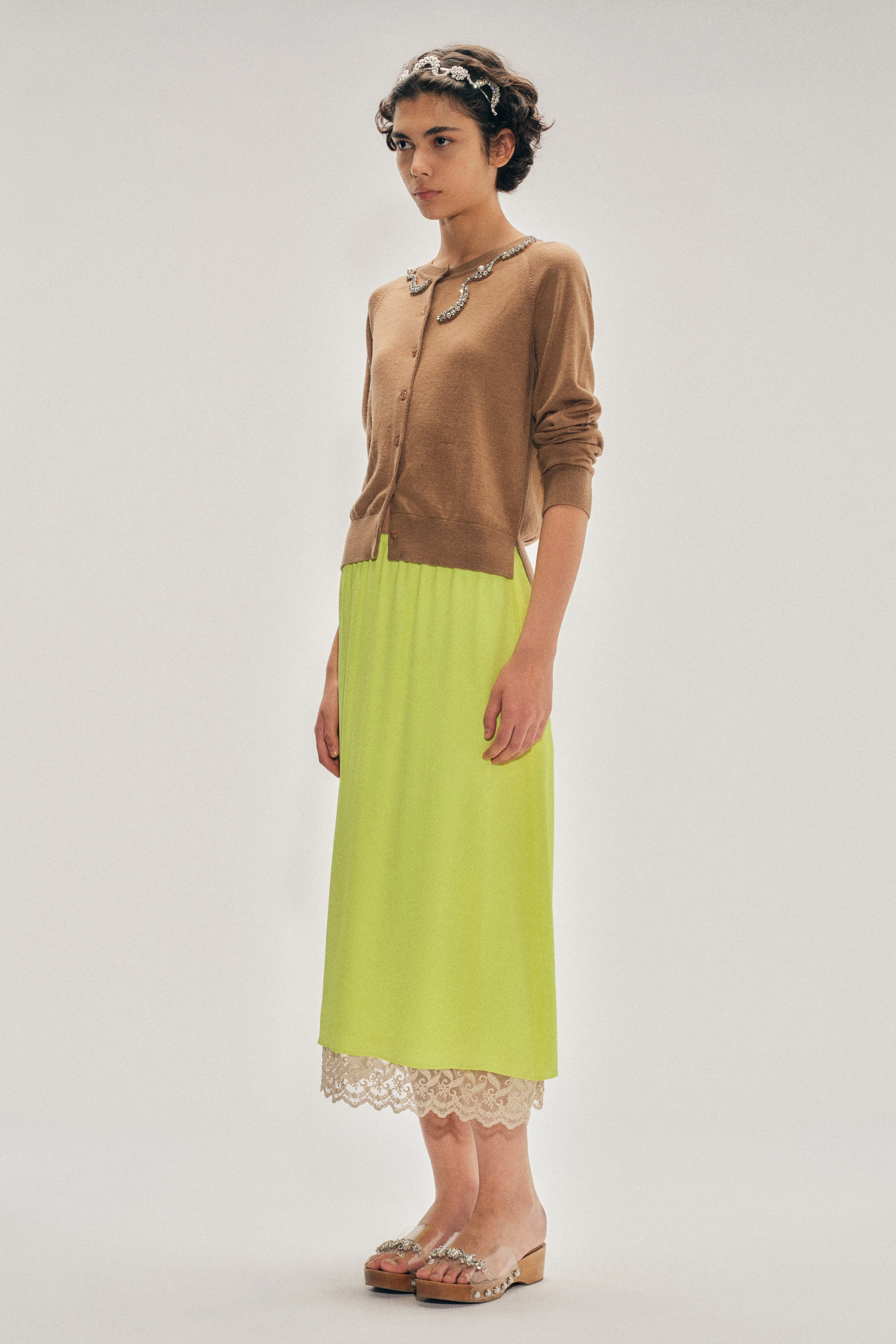 Embellished Classic Merino Silk Cardigan - Image 3