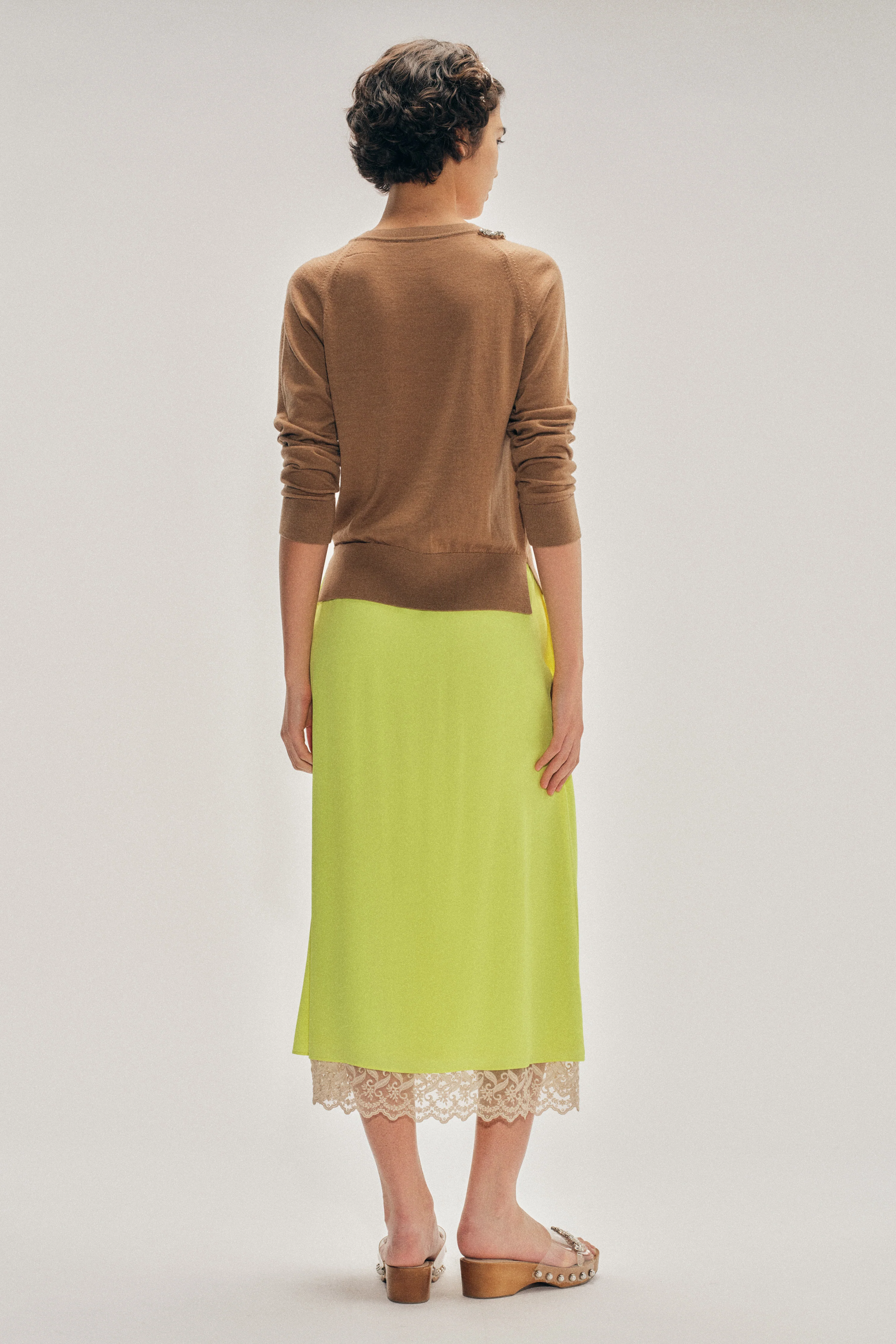 Embellished Classic Merino Silk Cardigan - Image 4